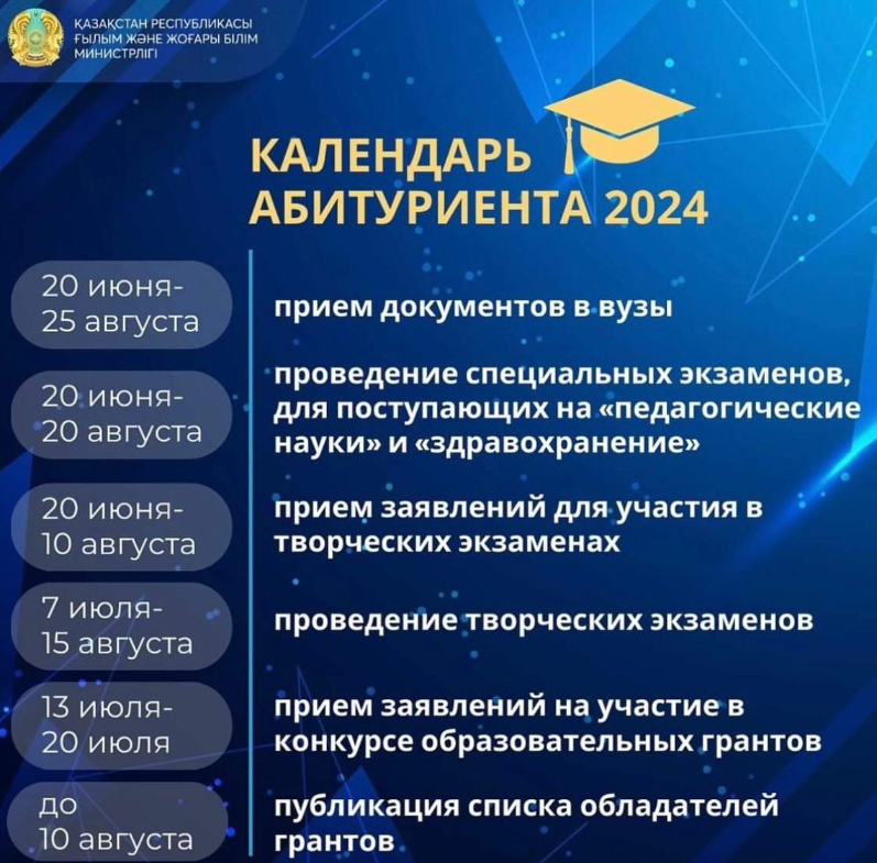 Не пропустите важные даты приема на 2024-2025 учебный год!